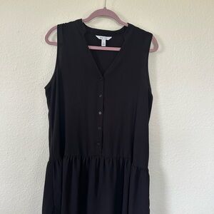 Nine West Black Button-Front Dress